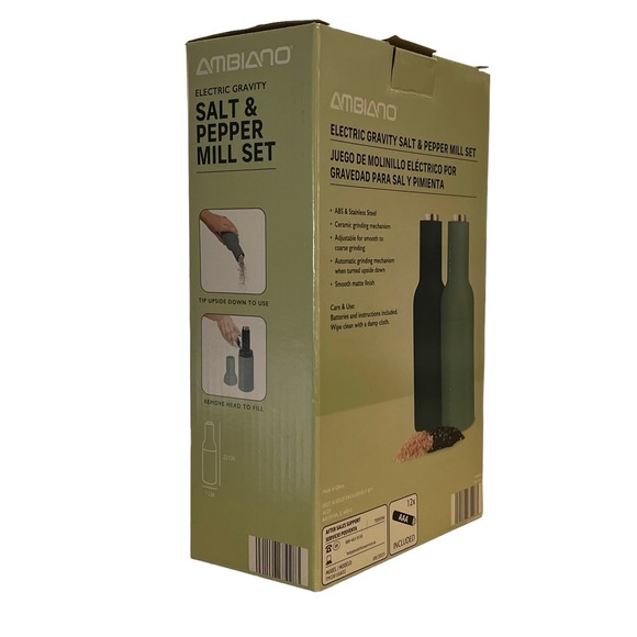 Ambiano Kitchen Ambiano Electric Gravity Mill Set Salt Pepper